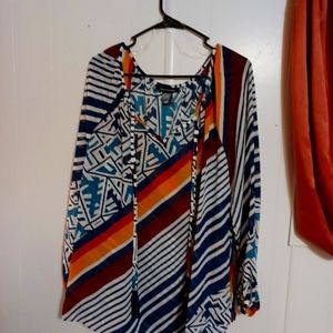 Ashley Stewar Plus sheer beach cover top